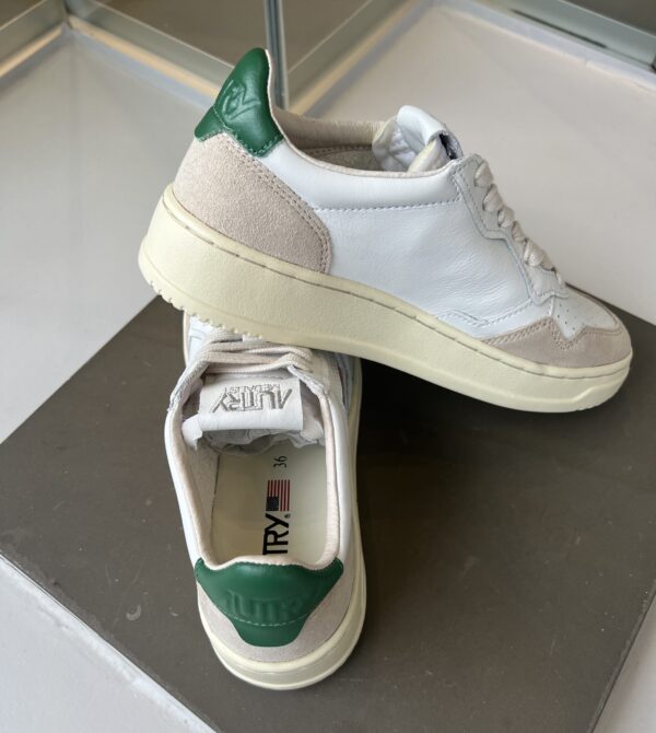 Autry Sneaker Schuhe weiß/grün Glattleder/Wildleder