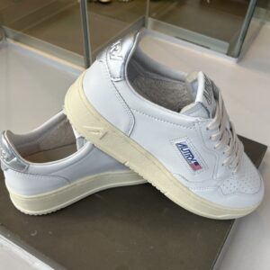 Autry Sneaker Schuhe weiß/silber Glattleder/Wildleder
