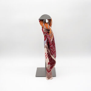 Midi Monkey Dance bordeaux orange geknotet