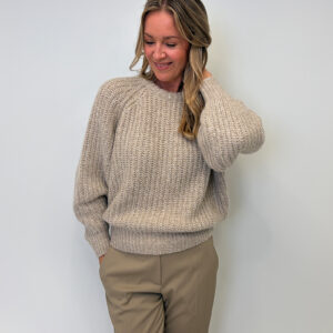 Brunello Cucinelli Hose Gabardine an Model mit Pullover