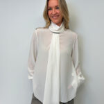Brunello Cucinelli Seidenbluse mit Schluppe