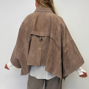 Brunello Cucinelli Wildledercape Rücken