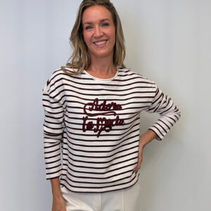 Margittes Shirt gestreift berry
