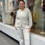Peserico Cardigan Zopfoptik an Model