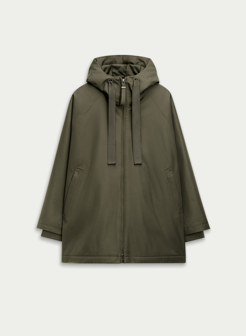 G-Lab Cape-Jacke Pure Komplettansicht ohne Model ermerald green