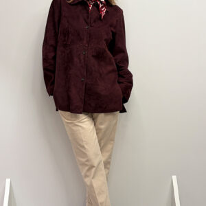 'S Max Mara Leder Overshirt Gocce